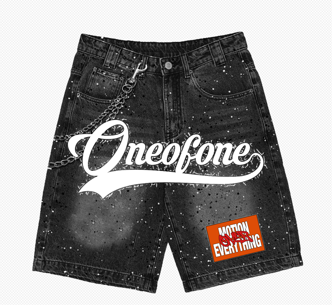 One of One Jorts (WHITE FONT)