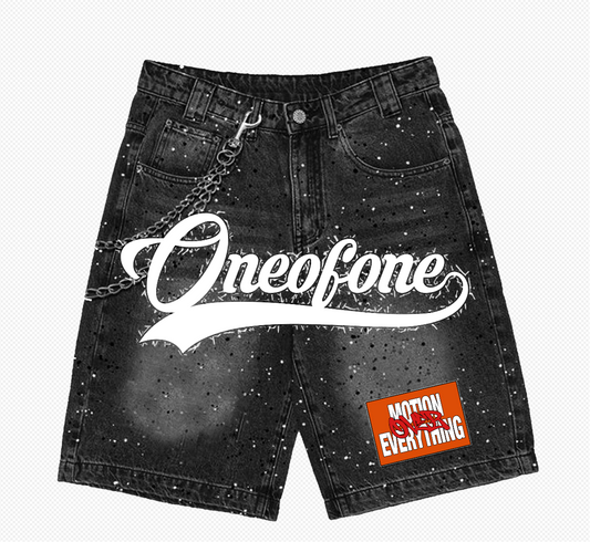 One of One Jorts (WHITE FONT)
