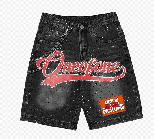 One of One Jorts (RED FONT)